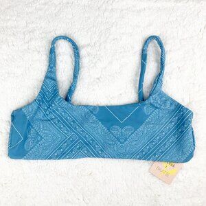Skatie | Mya Bikini Top Phoenix Blur Blue Bandana